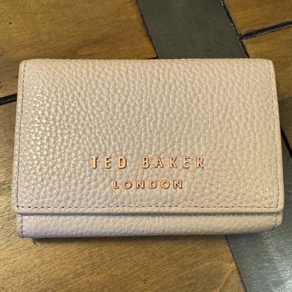 Ted Baker London Women's Wallet- light taupe color with rose gold hardware